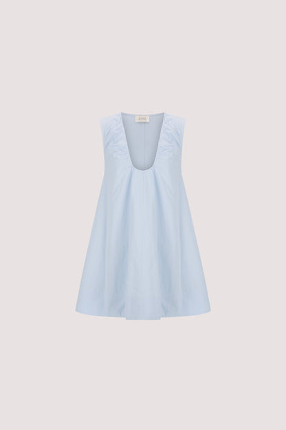 GABBY CORNFLOWER OVERSIZED COTTON MINI DRESS