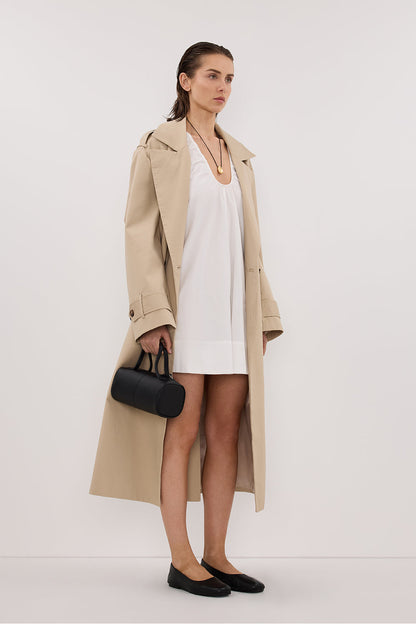 GABBY WHITE OVERSIZED COTTON MINI DRESS