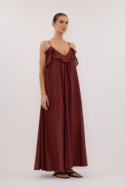 CAPRI SAHARA LINEN BLEND MAXI DRESS
