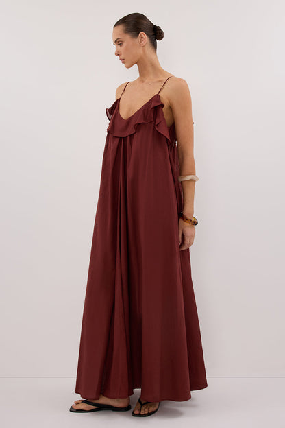 CAPRI SAHARA LINEN BLEND MAXI DRESS