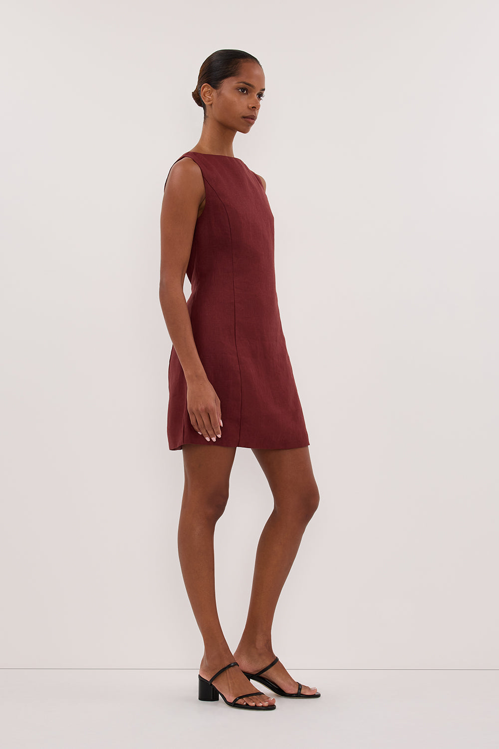 LACY SAHARA SLEEVELESS LINEN MINI DRESS