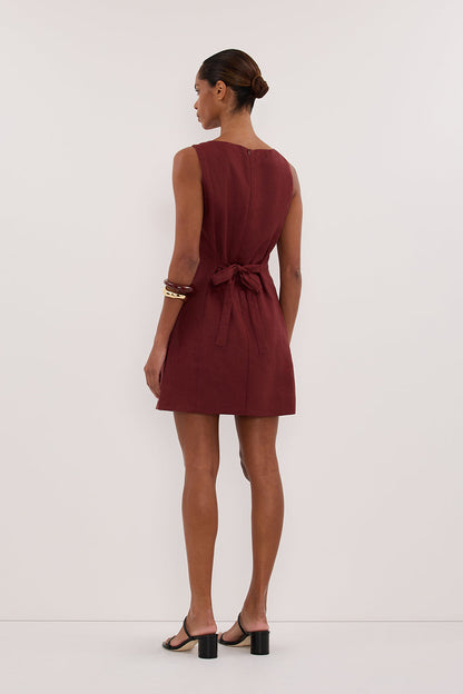 LACY SAHARA SLEEVELESS LINEN MINI DRESS
