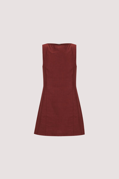 LACY SAHARA SLEEVELESS LINEN MINI DRESS