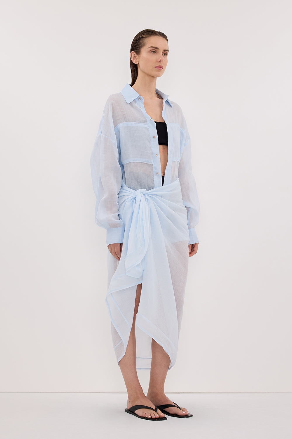 TROPEZ CORNFLOWER RAMIE SARONG