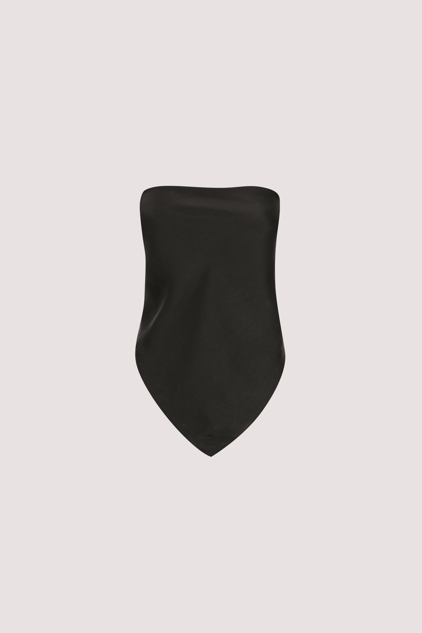 PERCY BLACK SILK SCARF TOP