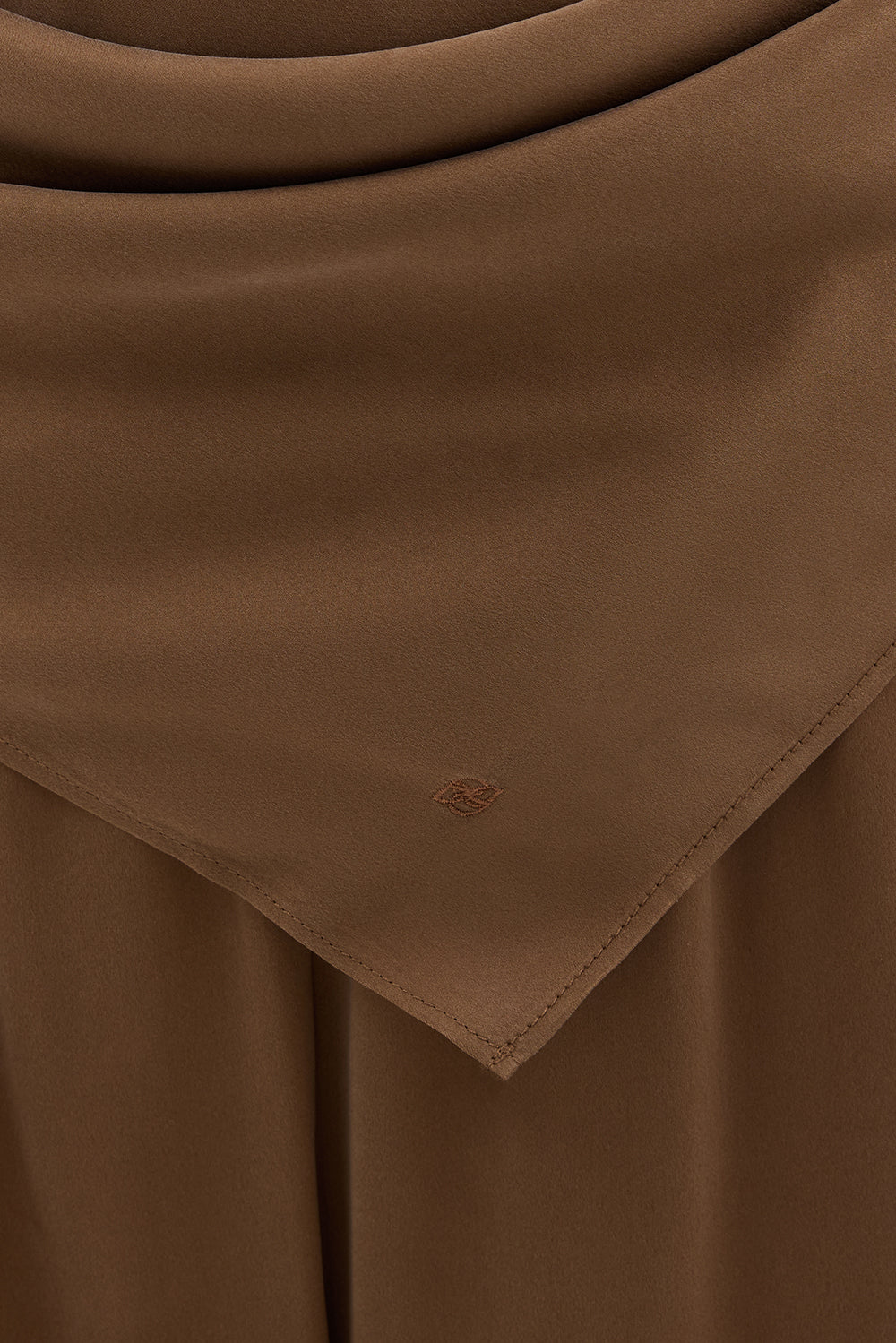 PERCY CHESTNUT SILK SCARF TOP