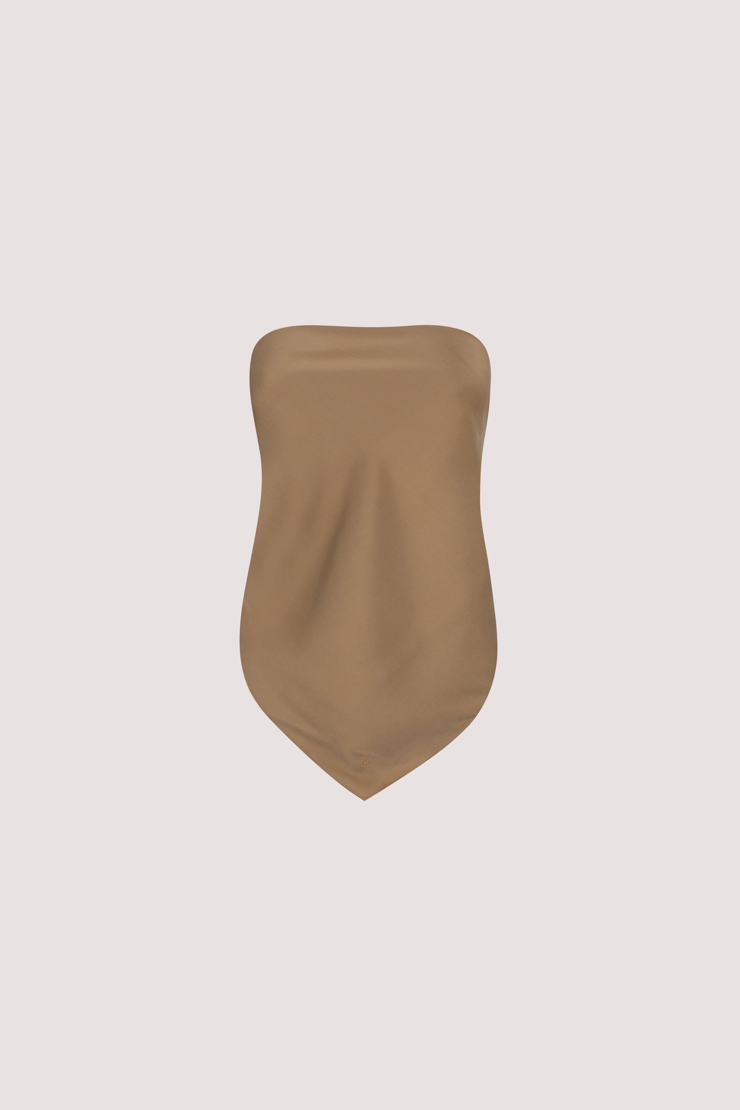 PERCY CHESTNUT SILK SCARF TOP