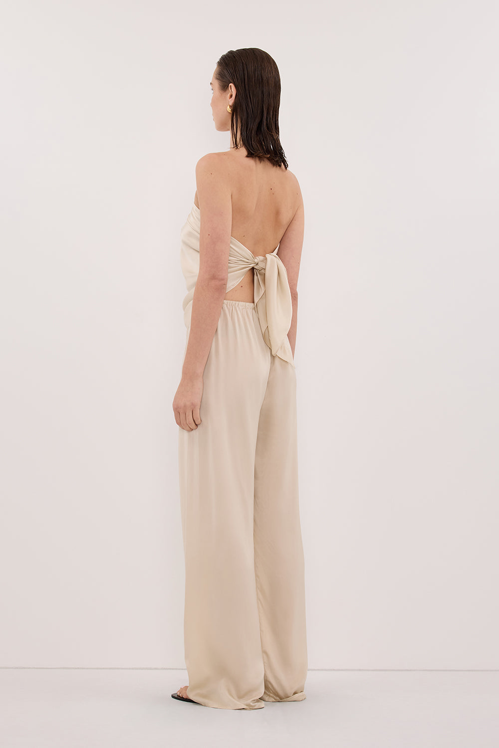 PERCY SANDSTONE SILK SCARF TOP