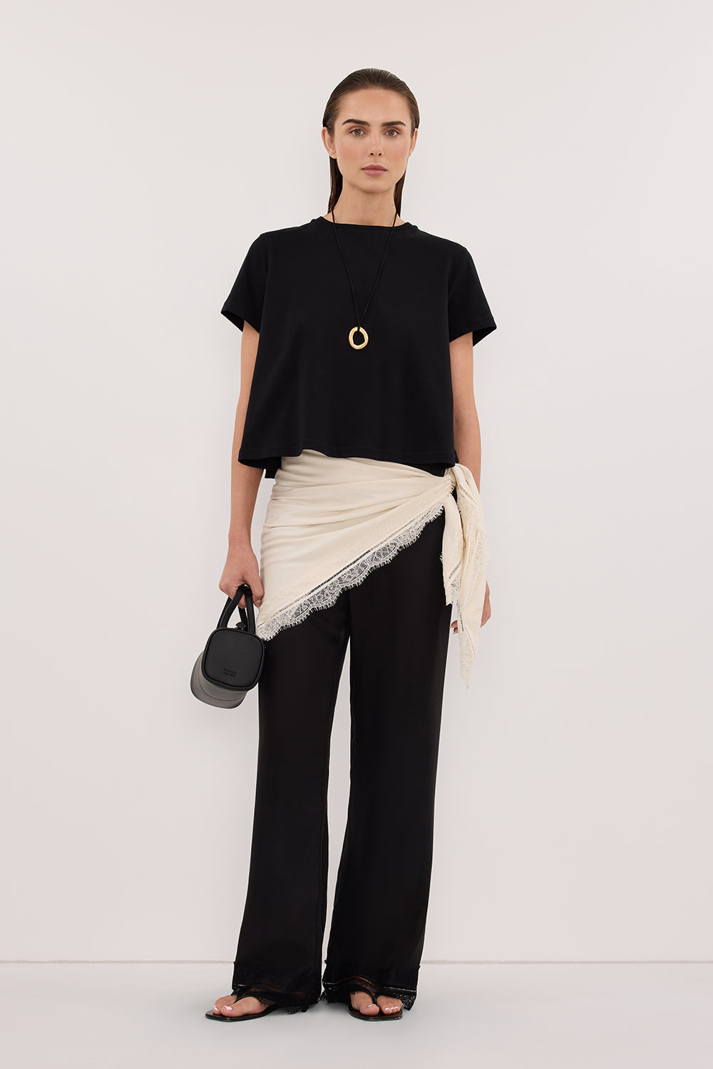 ANDREA SANDSTONE CUPRO LACE SCARF