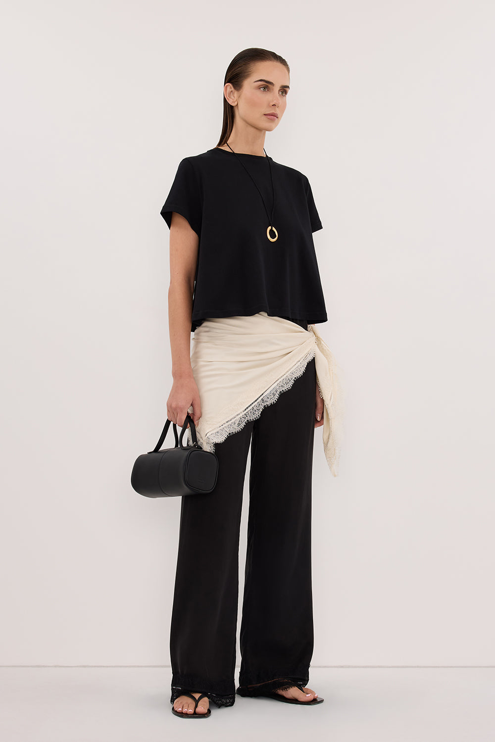 ANDREA SANDSTONE CUPRO LACE SCARF