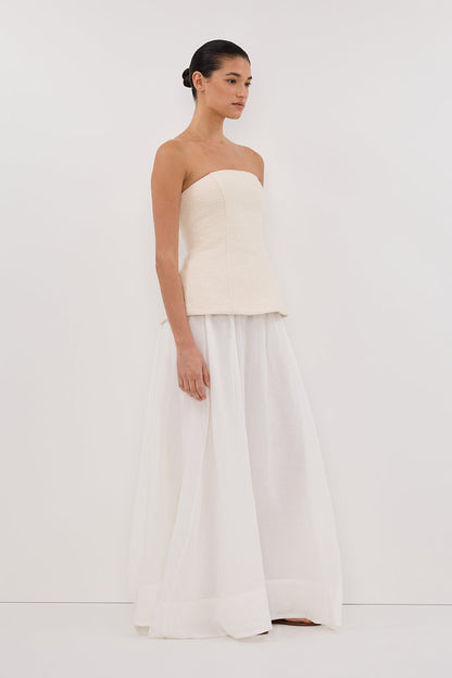 NIA NATURAL STRAPLESS TOP