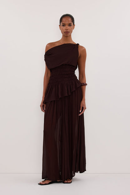 TIANA DARK CHOC ASYM TOP