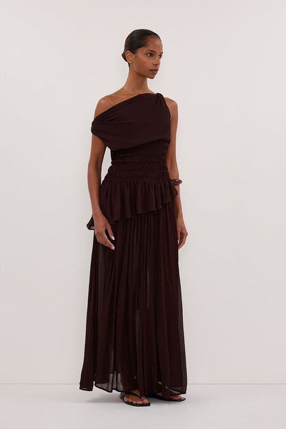 TIANA DARK CHOC ASYM TOP