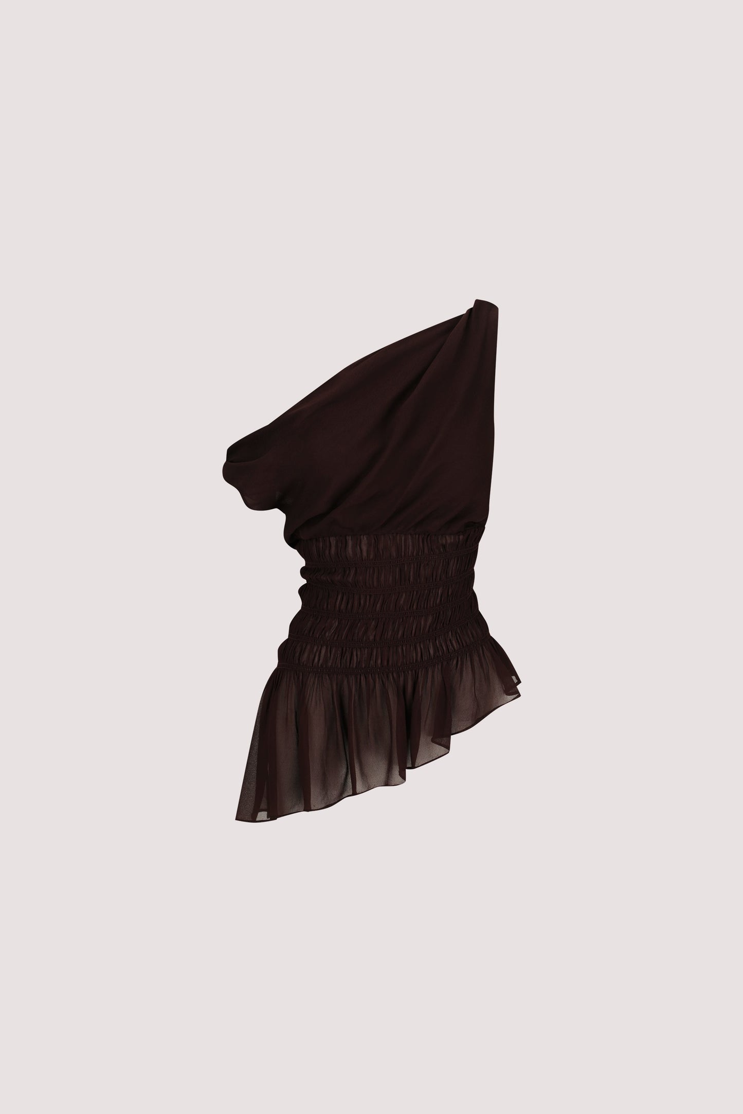 TIANA DARK CHOC ASYM TOP