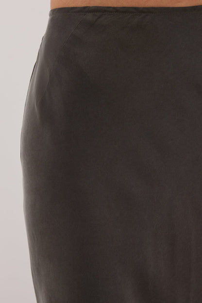 ADDISON PETROL BIAS CUPRO MAXI SKIRT