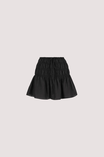 MAIA BLACK LINEN MINI SKIRT