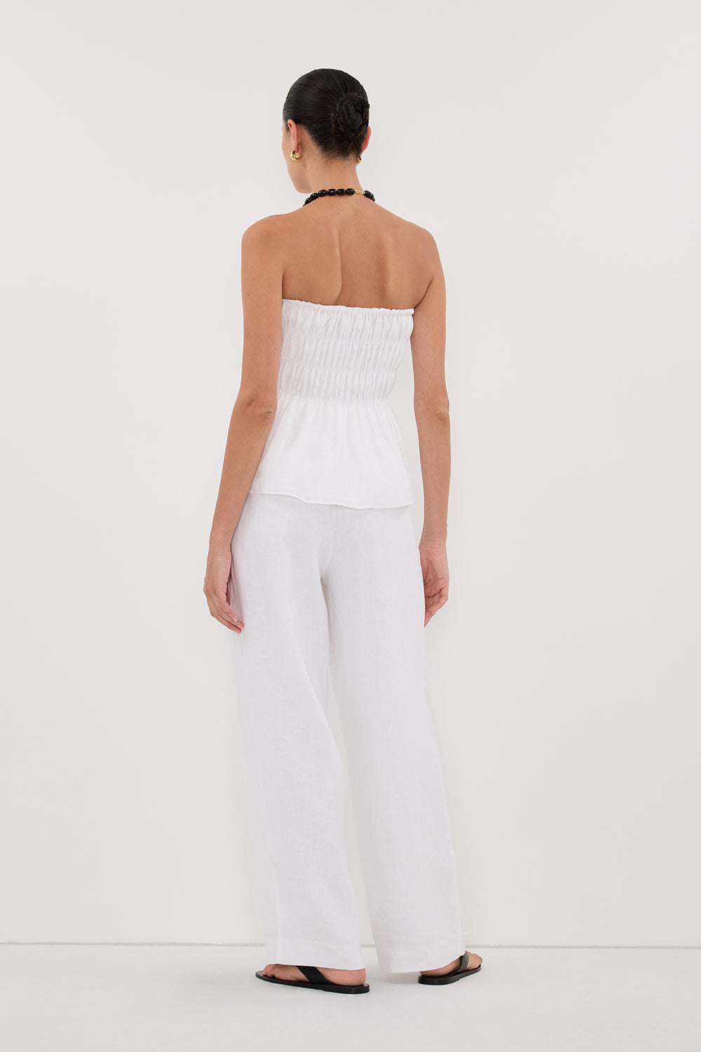 MAIA WHITE LINEN MINI SKIRT