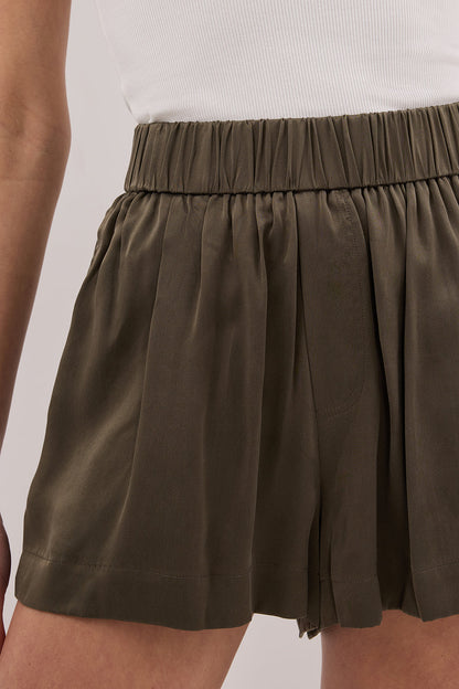 ISLA OLIVE SILK SHORT