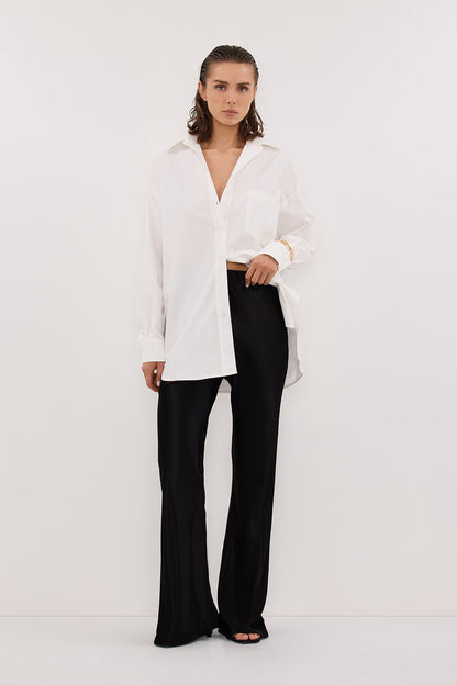 NIKKI BLACK SATIN BIAS PANT