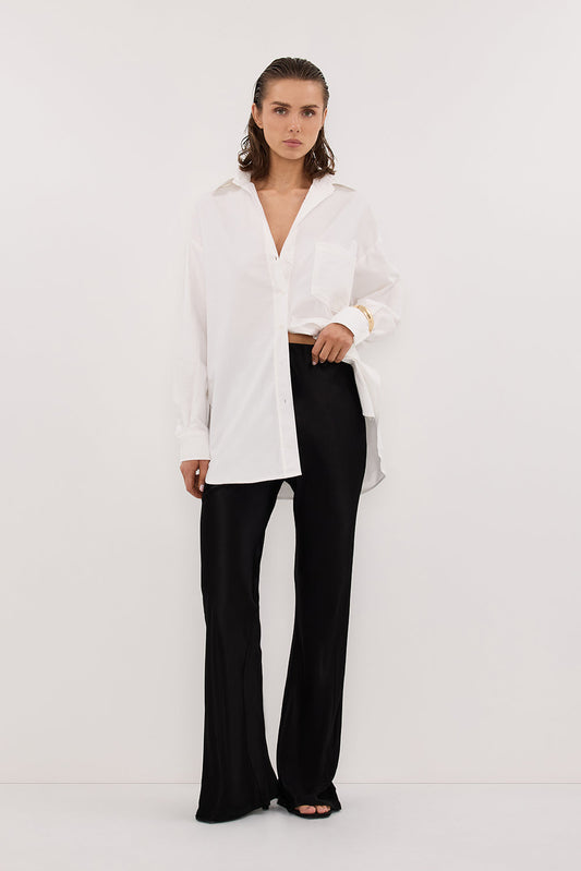 NIKKI BLACK SATIN BIAS PANT