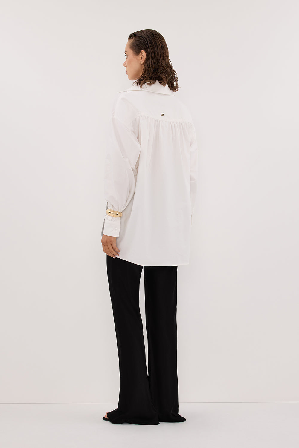 NIKKI BLACK SATIN BIAS PANT