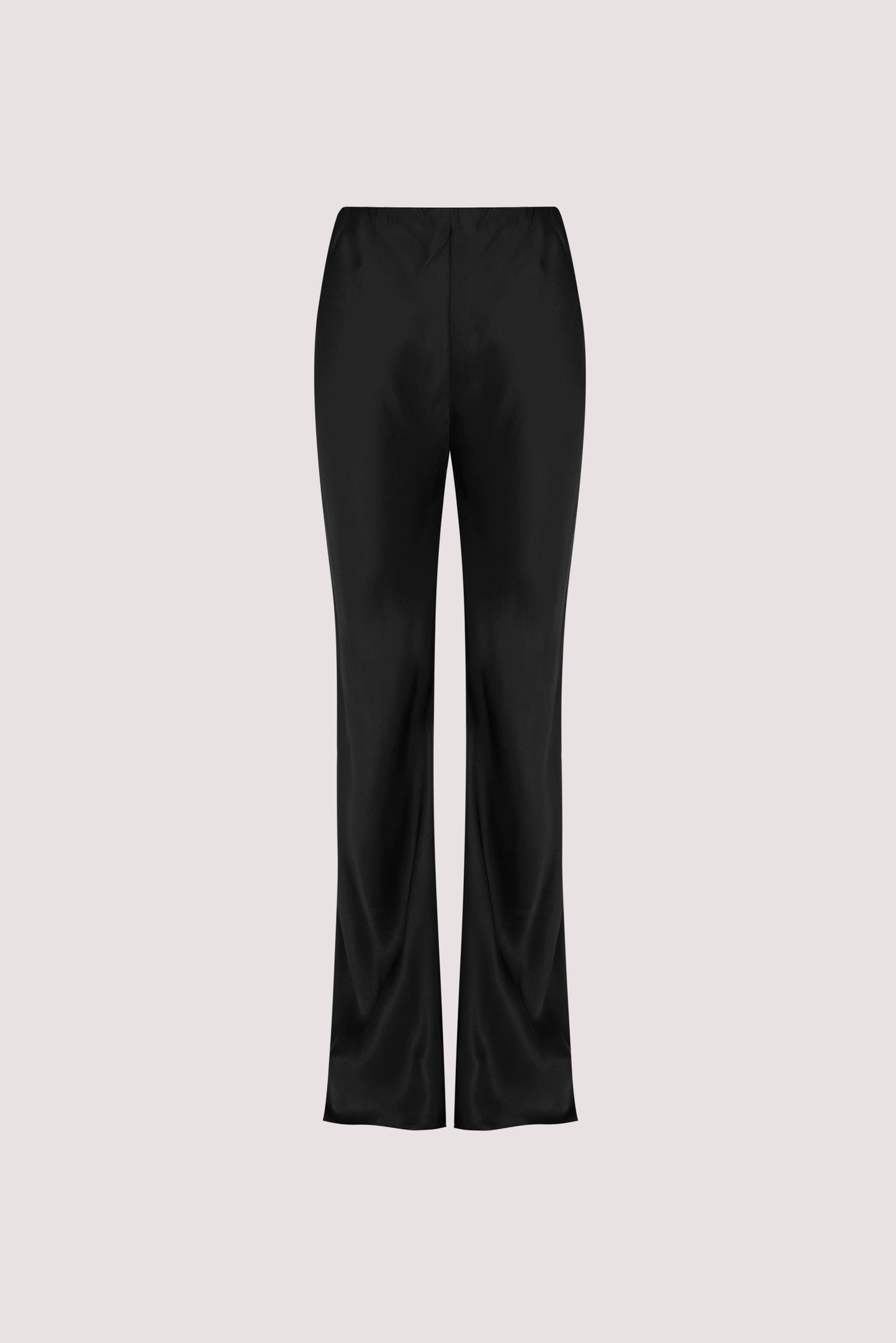 NIKKI BLACK SATIN BIAS PANT