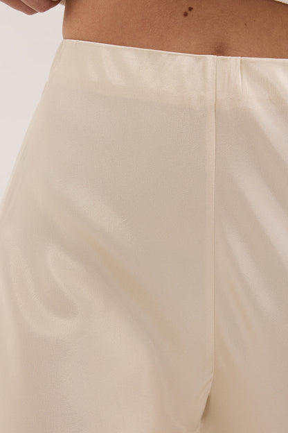 NIKKI CREAM SATIN BIAS PANT