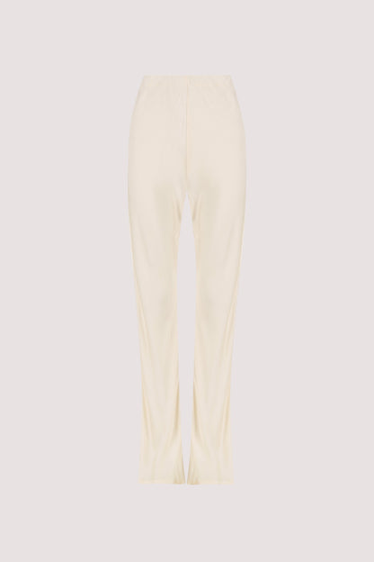 NIKKI CREAM SATIN BIAS PANT
