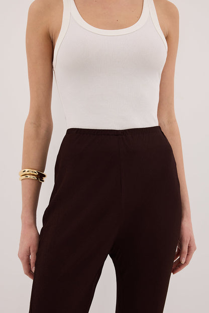 SUNTIA DARK CHOC BIAS PANTS