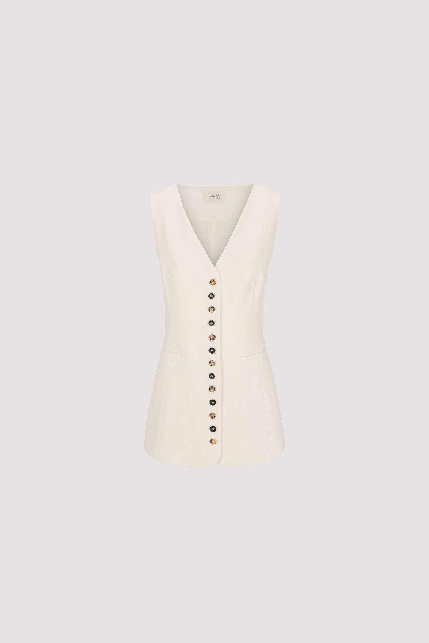 DEMI CREAM LONGLINE VEST