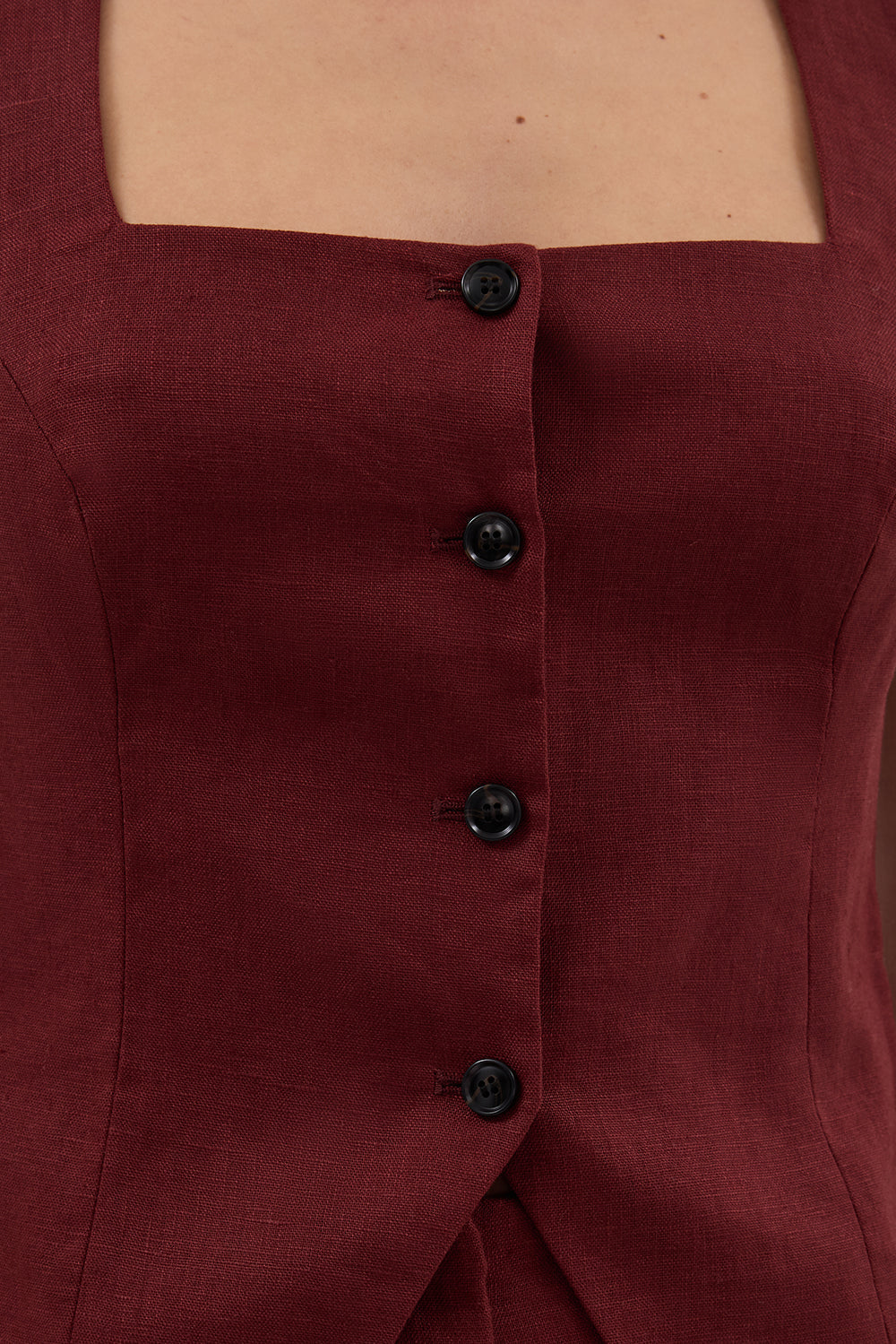 FRAN SAHARA LINEN VEST