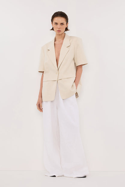 RITA SAND SHORT SLEEVE BLAZER