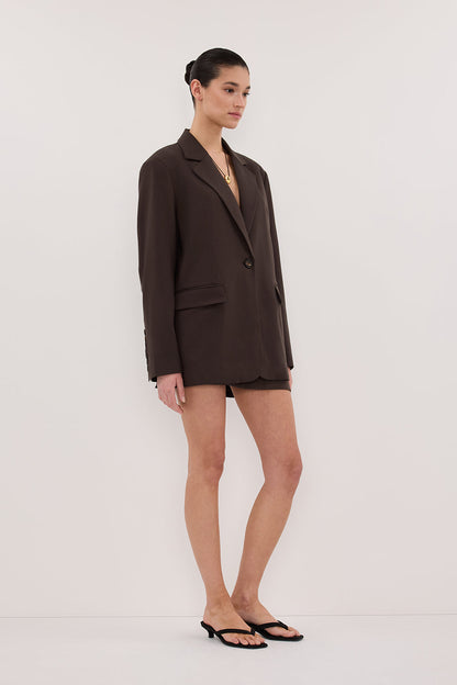 EDEN BITTER CHOC OVERSIZED BOXY BLAZER