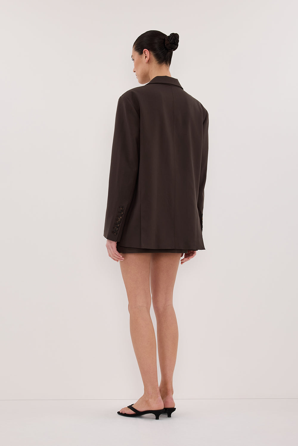 EDEN BITTER CHOC OVERSIZED BOXY BLAZER