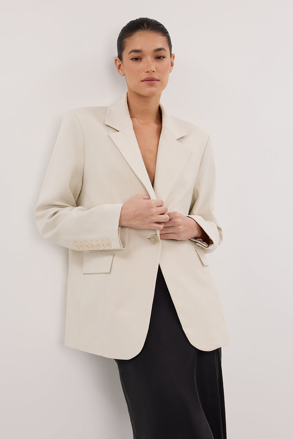 EDEN PLASTER OVERSIZED BOXY BLAZER