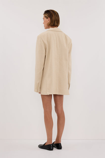 FRANKIE OAT OVERSIZED TWEED BOYFRIEND BLAZER