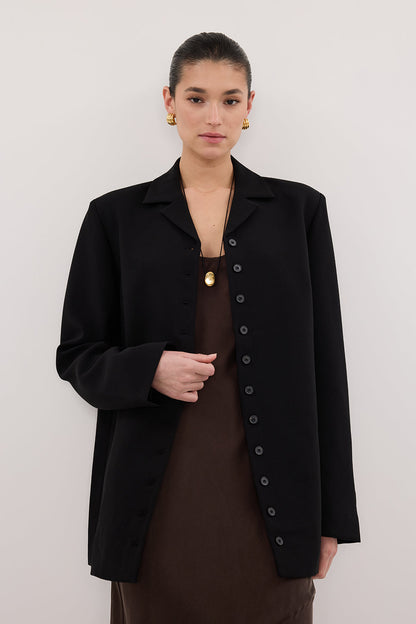 RYKER BLACK OVERSIZED BLAZER