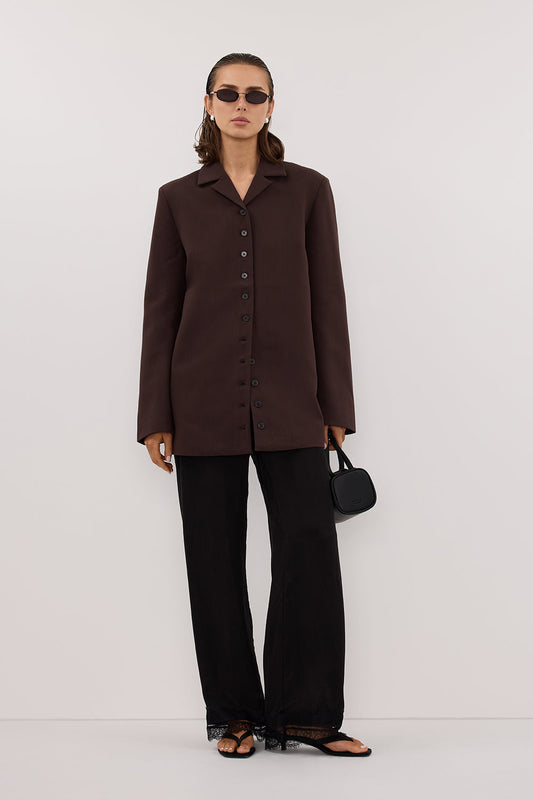 RYKER DARK CHOC OVERSIZED BLAZER