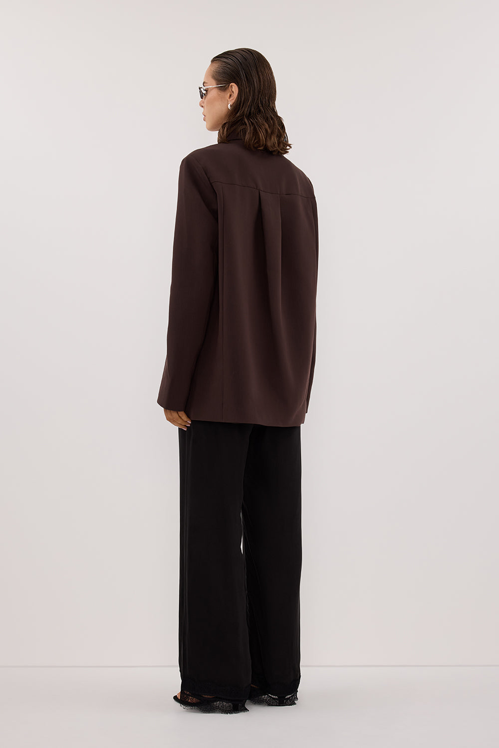 RYKER DARK CHOC OVERSIZED BLAZER