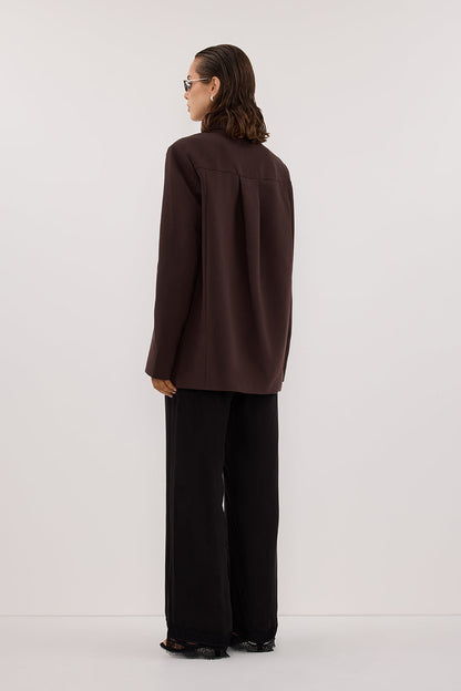 RYKER DARK CHOC OVERSIZED BLAZER
