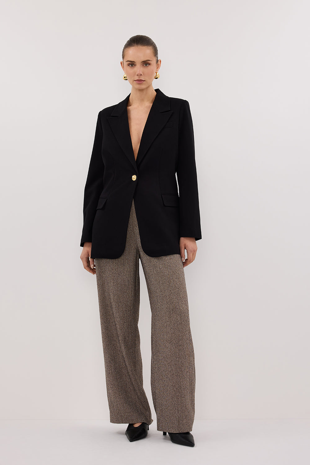 COHEN BLACK CINCHED BLAZER
