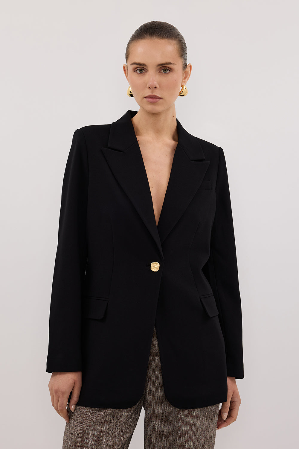 COHEN BLACK CINCHED BLAZER