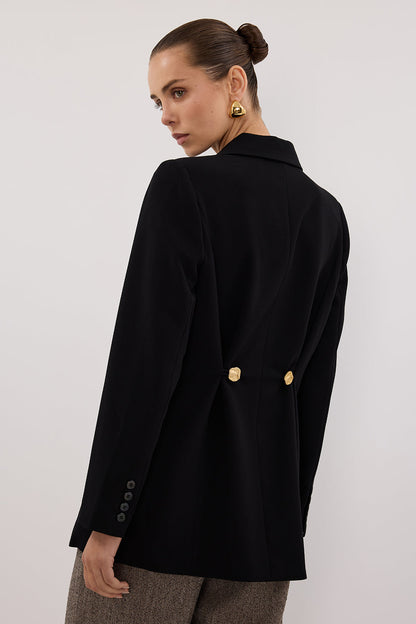 COHEN BLACK CINCHED BLAZER