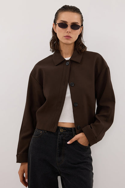 LEX DARK CLOVER CROPPED JACKET