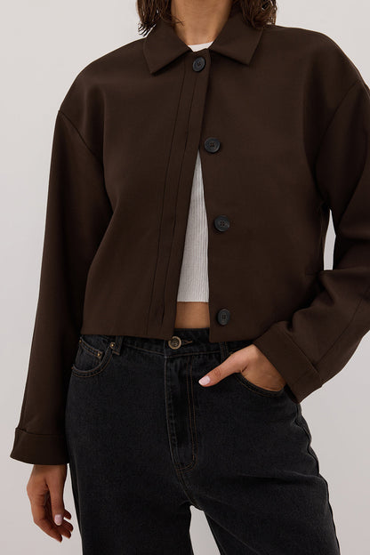 LEX DARK CLOVER CROPPED JACKET