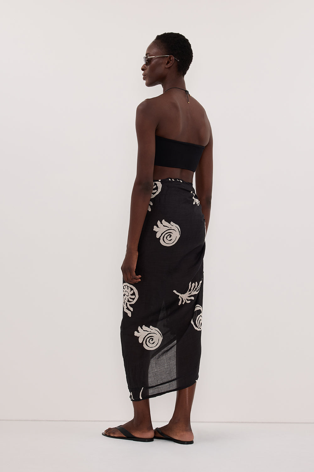 POSITANO BLACK RAMIE SARONG