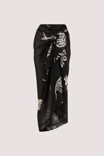 POSITANO BLACK RAMIE SARONG