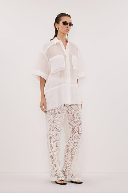 KAI WHITE RAMIE RESORT SHIRT