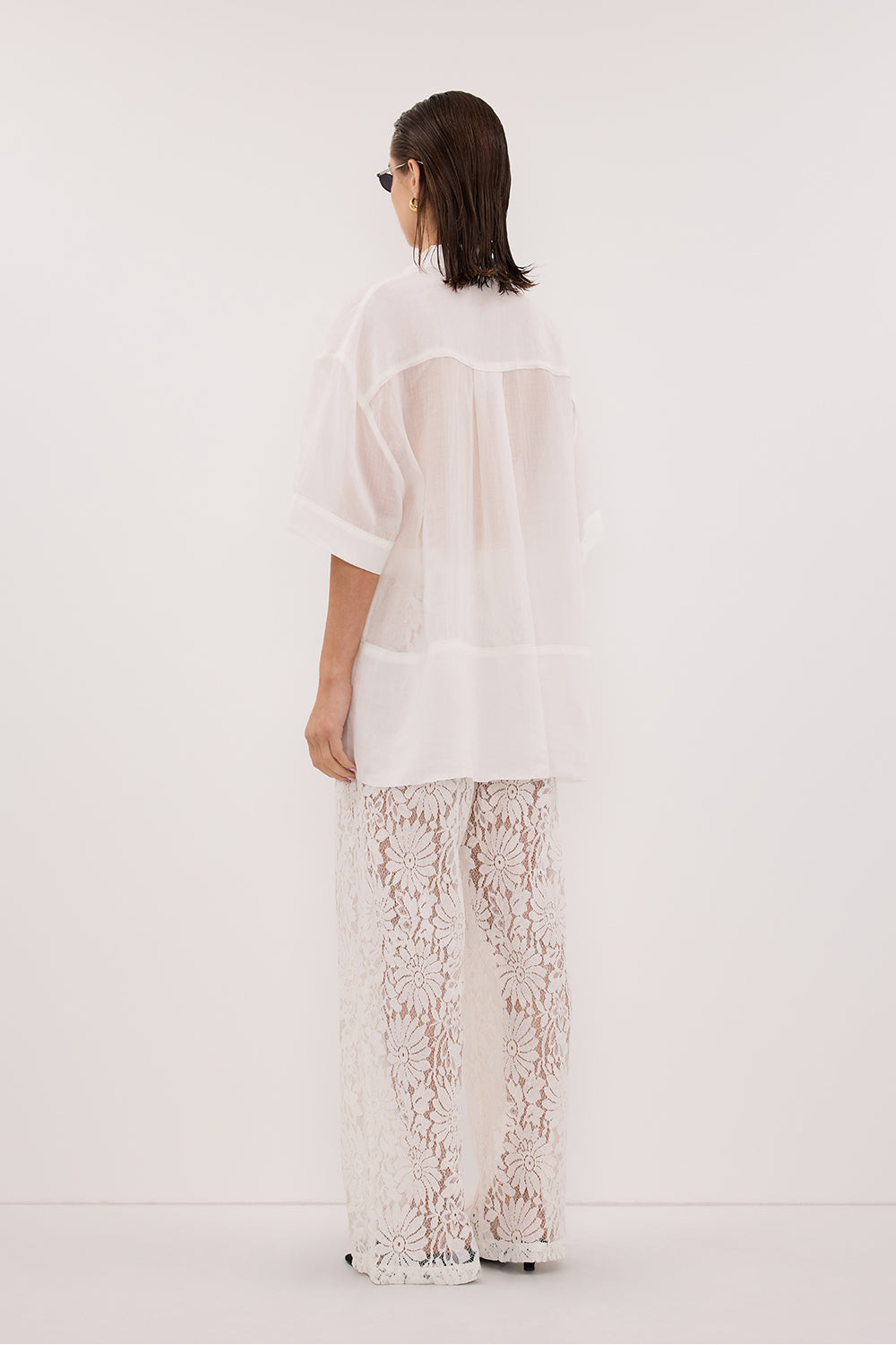 KAI WHITE RAMIE RESORT SHIRT