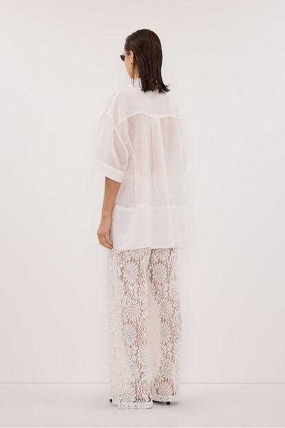 KAI WHITE RAMIE RESORT SHIRT